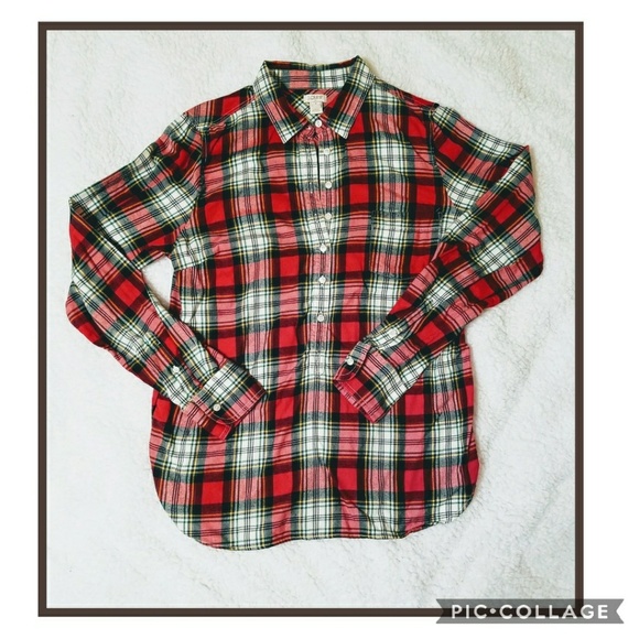 J. Crew Tops - J Crew Long Sleeve Half Button Medium
